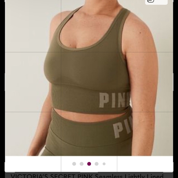 VICTORIA'S SECRET PINK Seamless Lightly Lined Scoop Neck Sports Bra & Legging - Picture 1 of 3